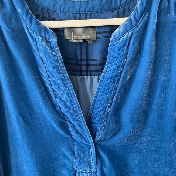 Anthropologie Melody Blue Velvet Tunic Dress size XL - Picture 3 of 10